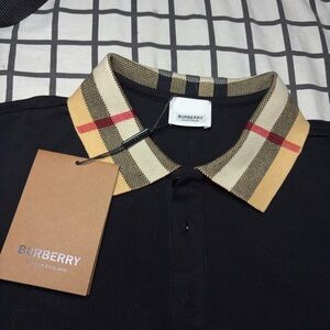 Burberry Polo Shirt with Iconic Check Collar